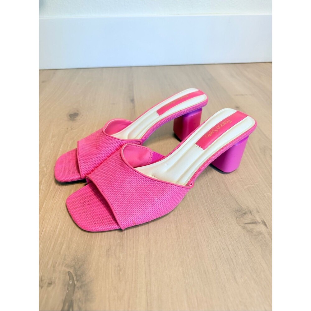 FRANCO SARTO Hot Pink Heel Sandals Size 9M